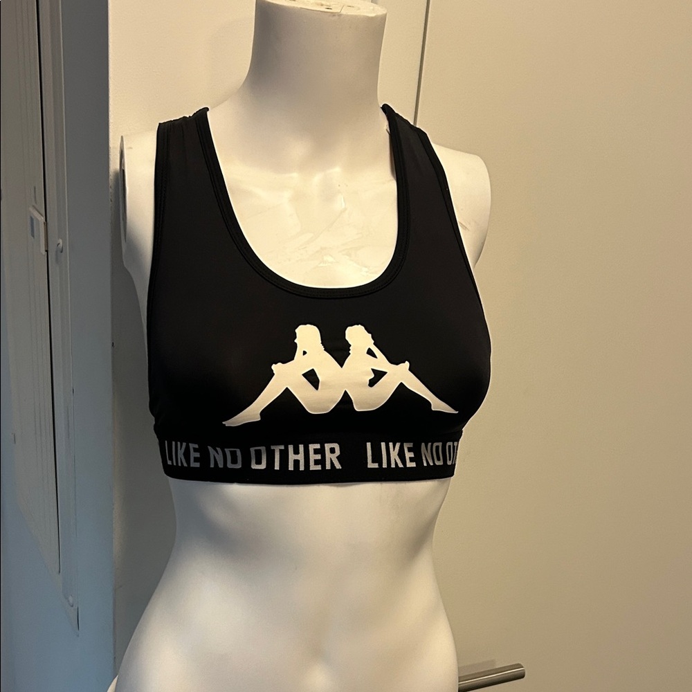 Kappa Women's Black and White Sports Bra